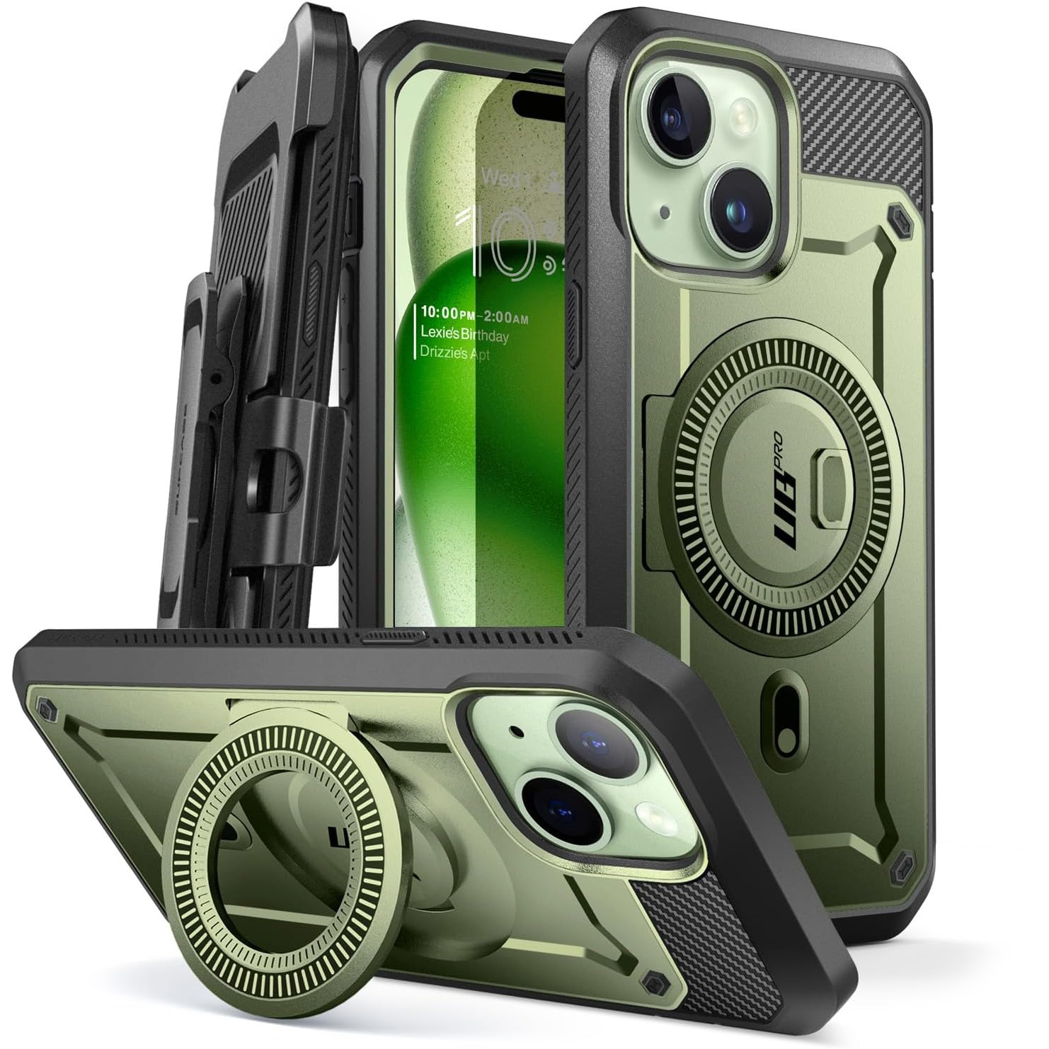 Etui pancerne Supcase Unicorn Beetle Pro Mag do iphone 15, zielone